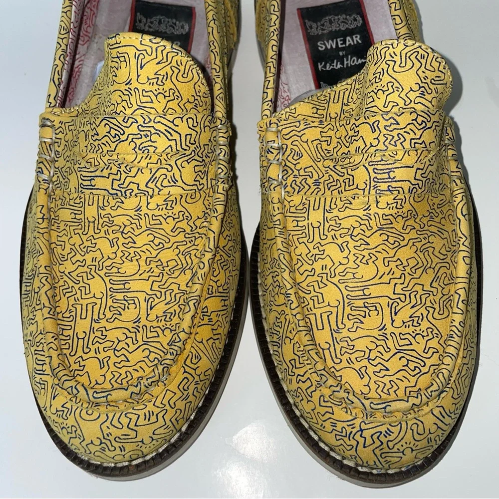 Yellow Patterned Loafers - Picture 3 of 13